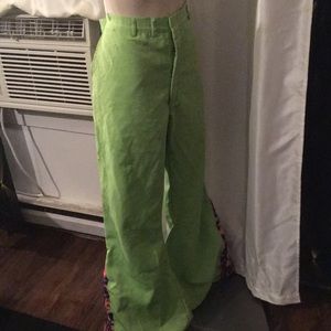 COPY - Vintage neon green leopard insert pants